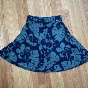Floral Blue A-Line Skirt